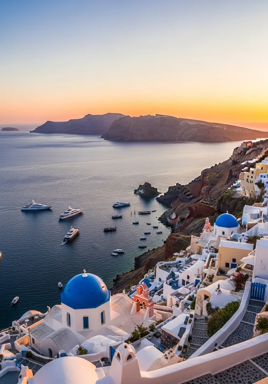 Santorini village above the caldera
